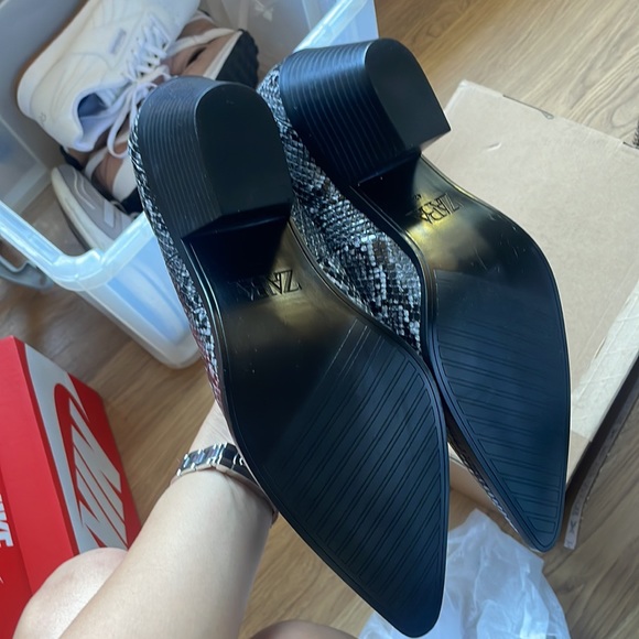ZARA animal print cowboy heeled ankle boot - Picture 5 of 6